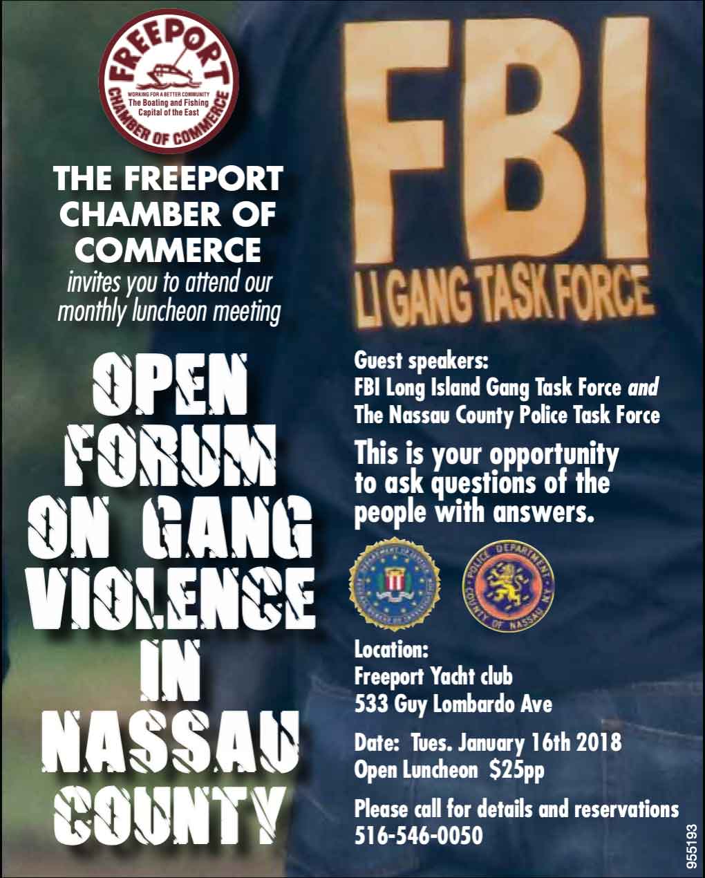 Freeport Chamber of Commerce program advertisement for Freeport-FBI