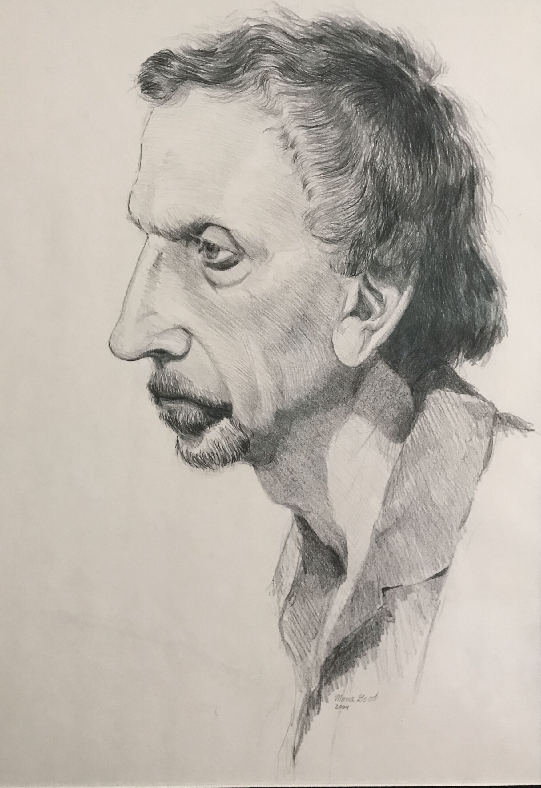Ebony pencil sketch “Portrait of George”